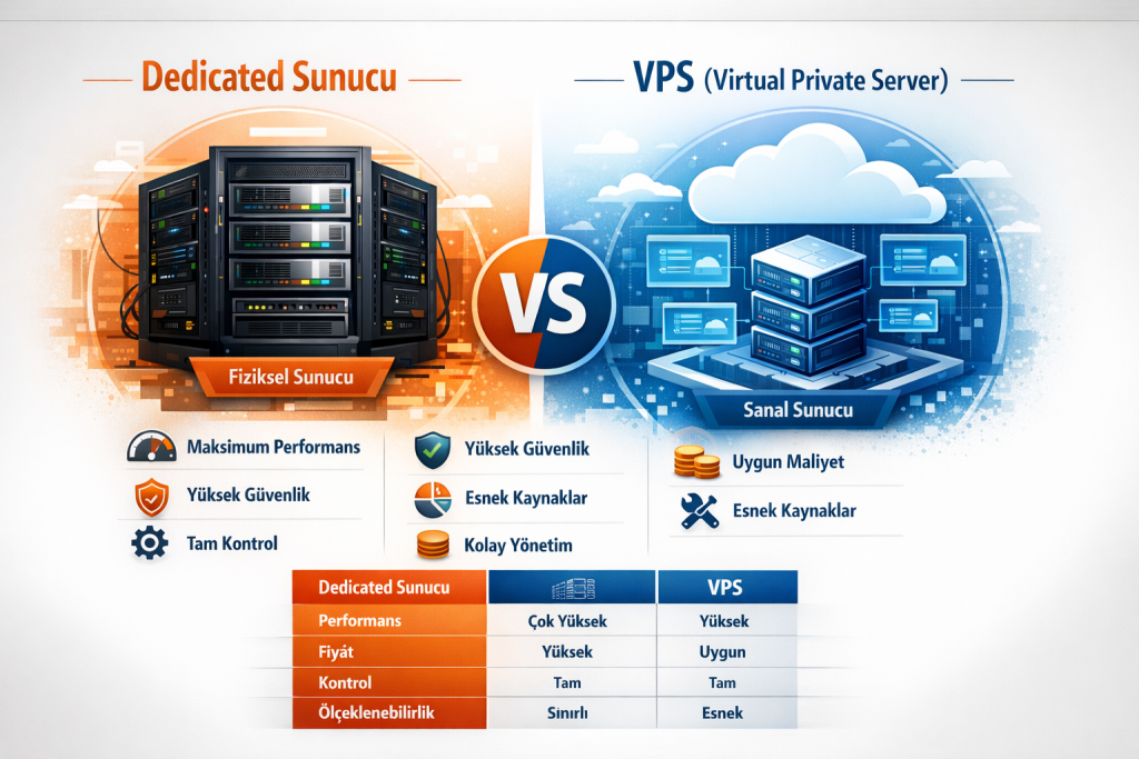 Dedicated Sunucu mu VPS mi? Hangisi Size Uygun?