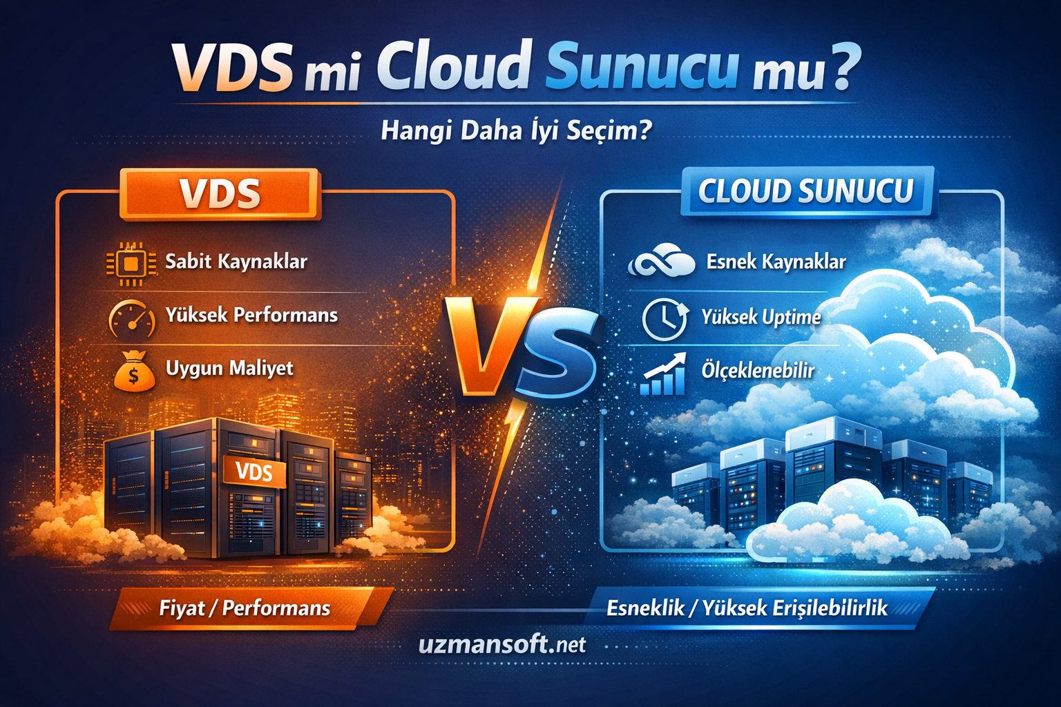VDS mi Cloud Sunucu mu? Hangisi Daha İyi? (2026 Anlatım)