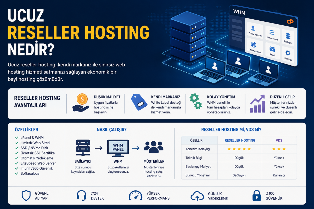 Ucuz Reseller Hosting Nedir? Avantajları, Özellikleri ve Doğru Seçim