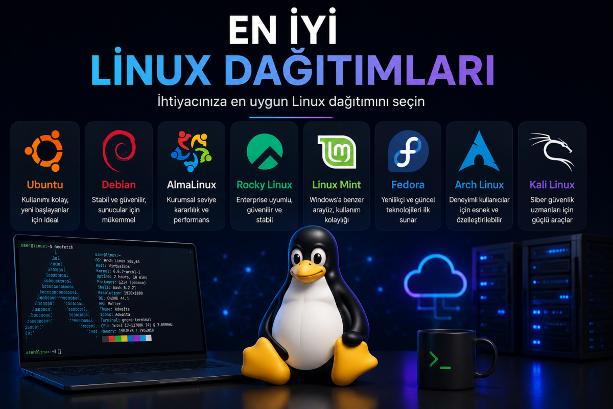 En İyi Linux Dağıtımları (2026) – Yeni Başlayanlar ve Profesyoneller İçin