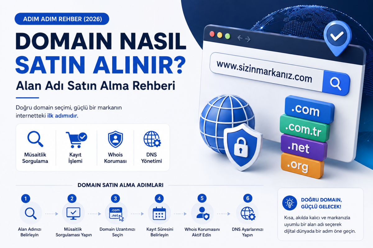 Domain Nasıl Satın Alınır? Adım Adım Alan Adı Satın Alma Rehberi (2026)