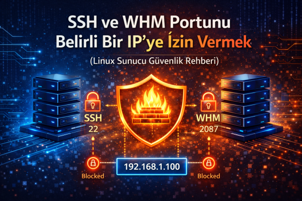 SSH ve WHM Portunu Belirli Bir IP’ye İzin Vermek 