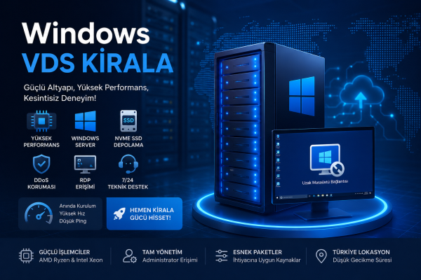 Windows VDS Kirala Performanslı, Güvenilir ve Esnek Sanal Sunucu Çözümleri